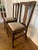 Arts & Crafts Pair of Antique Oak Dining Chairs With New Neutral Upholstery For Sale - Image 3 of 8