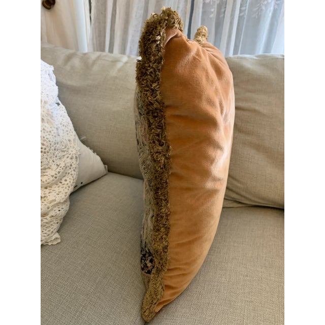 Vintage Metrax Belgian Tapestry Throw Decorative Pillow Lady and the Unicorn Jacquard Woven For Sale - Image 10 of 11