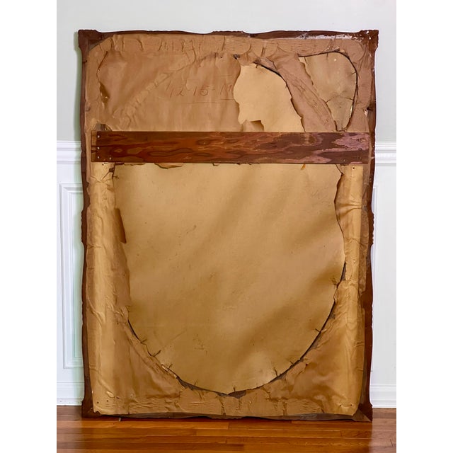 Italian Baroque Carved Giltwood and Paint Decorated Beveled Rectangular Mirror, 1920s For Sale - Image 9 of 9
