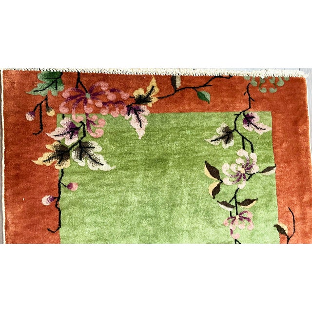 Antique Art Deco Chinese Rug, 3' X 4'10" For Sale - Image 4 of 7