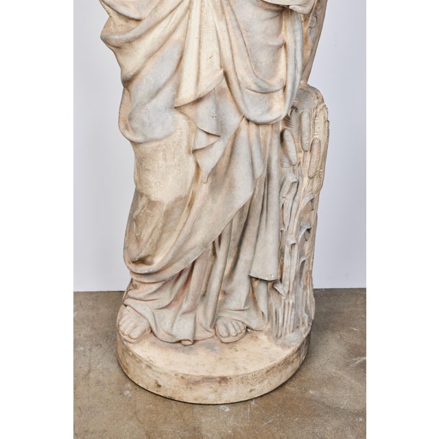 Figurative Figural Terracotta Sculpture Depicting Winter, unknown For Sale - Image 3 of 5