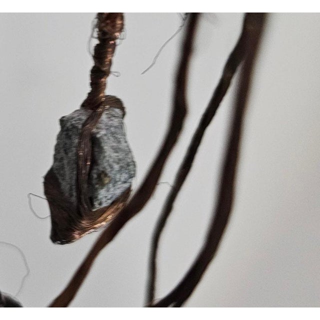 Copper Wired Floor Lamps with Small Stones, Set of 2 For Sale - Image 11 of 18