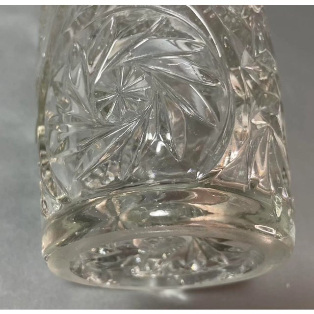 Vintage European Brilliant Cut Glass Vase, Circa 1960 From Belgium For Sale - Image 11 of 12