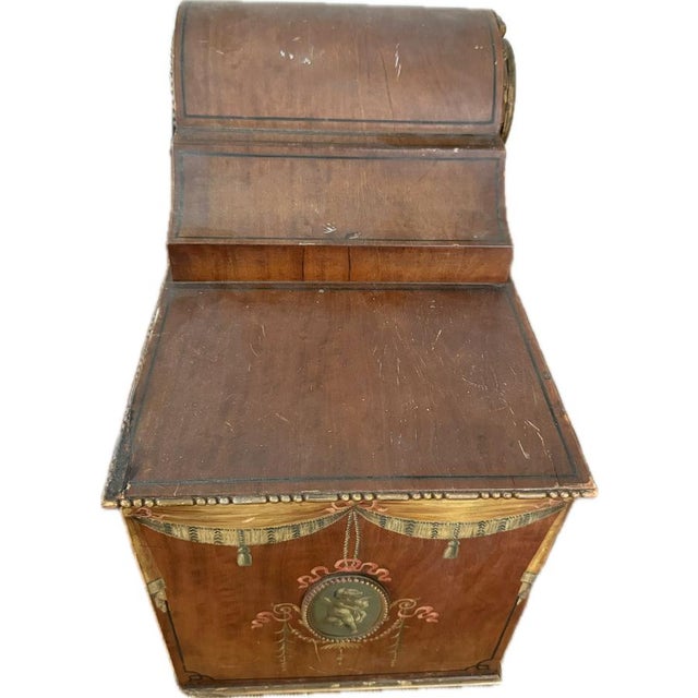 Ornate 19th Century Walnut Desktop Organizer With Enclosed Holosteric Barometer For Sale In Charlotte - Image 6 of 18