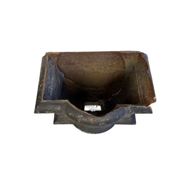 Black Victorian English Cast Iron Rainwater Hopper Wall Planter For Sale - Image 8 of 8
