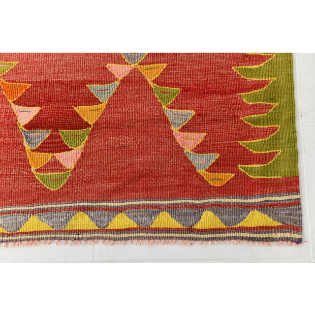 Vintage Wool Kilim Rug For Sale - Image 9 of 14