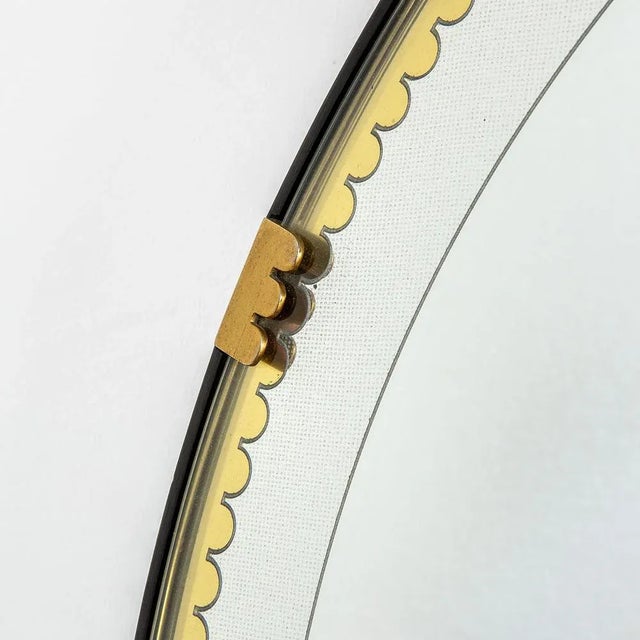 Fontana Arte Mirror with Copper Frame by Pietro Chiesa for Galvanit Fontana, 1940s For Sale - Image 4 of 8