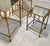 Gilt Metal Fretwork Nesting Tables With Eglomisé Glass Tops, Set of Three For Sale - Image 10 of 11