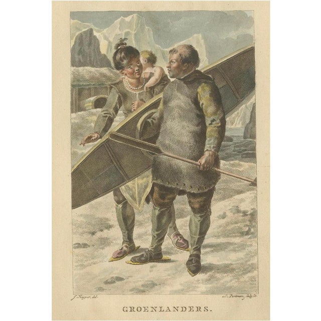 Jaques Kuyper, Greenlanders (Inuit Family), Hand-Colored Print, 1805 For Sale - Image 10 of 10