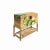 2020s Chinese Lotus Green Leaf Tan Color Rectangular Wood Trunk on Stand For Sale - Image 5 of 7