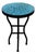 16" Mini Moroccan Mosaic Accent Table – Emerald Aqua Tile Top For Sale