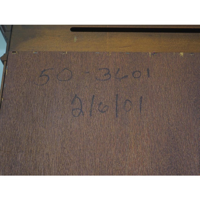 Pennsylvania House Cherry China Cabinet Breakfront For Sale - Image 18 of 18