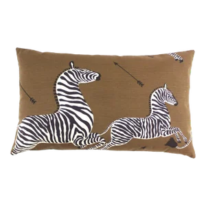 The House of Scalamandré Zebras Lumbar Pillow, Safari Brown