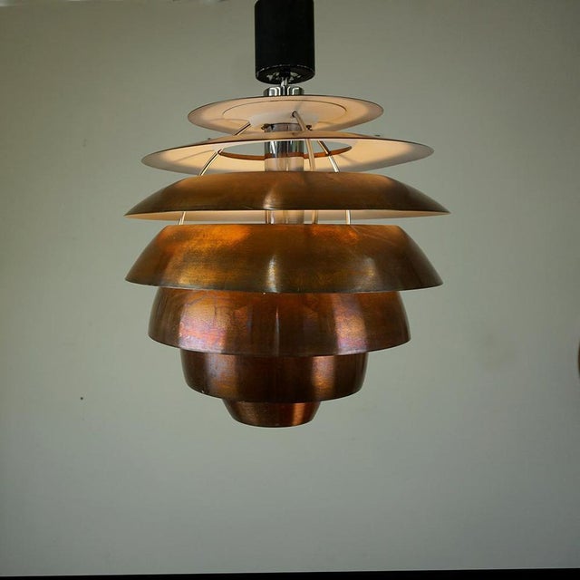 1960s Mid-Century Modern Italian Copper and Metal Pendant Light from Stilnovo, 1960s For Sale - Image 5 of 11