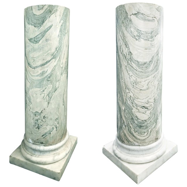 Marble Columns, Italy, Late 19th Century, Set of 2 For Sale - Image 5 of 5