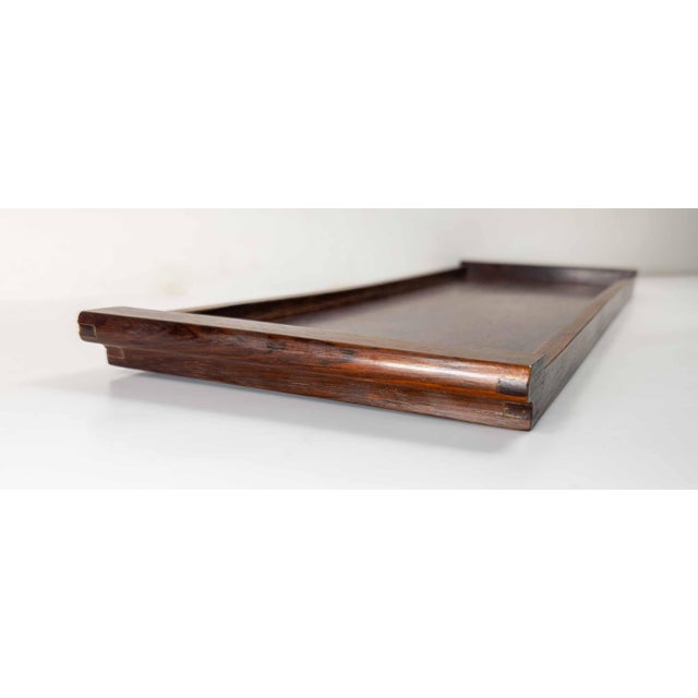 Mid-Century Danish Modern Rosewood Serving Tray, Unsigned For Sale - Image 11 of 15