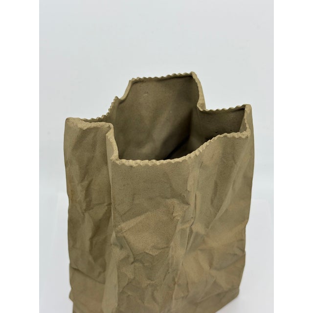 Mid 20th Century Vintage Pop Art Ceramic Crumbled Paper Bag Statue For Sale - Image 5 of 12