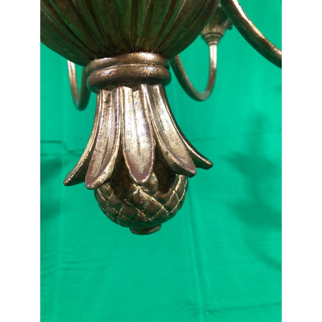 Vintage Italian Wood Carved 12 Light Chandelier For Sale - Image 11 of 12