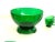Vintage Green Glass Punch Bowl Set For Sale - Image 10 of 11