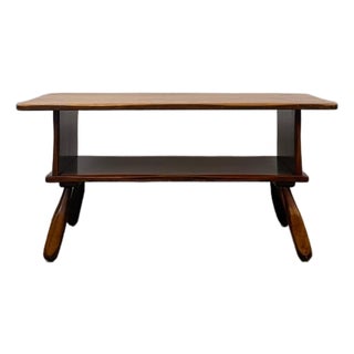 Antique Handmade Rustic Primitive Maple Coffee Table Farmhouse Dowel Joinery For Sale