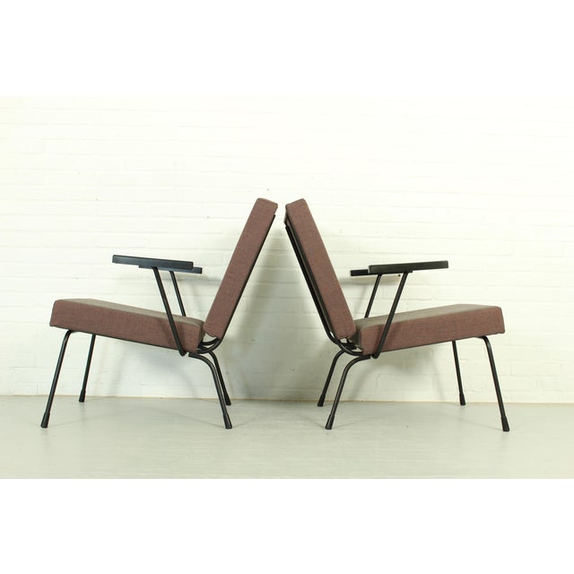Gray 1407 Armchairs by Wim Rietveld for Gispen, 1950s, Set of 2 For Sale - Image 8 of 16