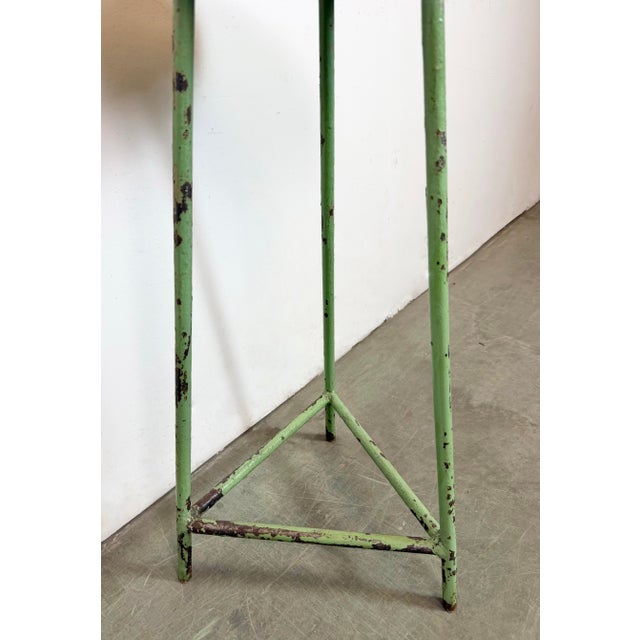 Brown Industrial Green Workshop Stool, 1960s For Sale - Image 8 of 13