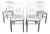 Set of Four Metal Dining Chairs For Sale