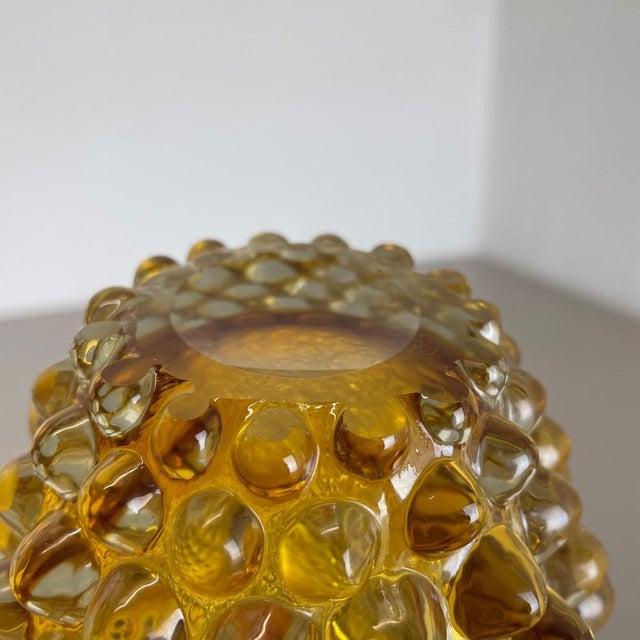 Yellow Murano Lenti Glass Vase Element attributed to Ercole Barovier and Toso, Italy, 1960s For Sale - Image 17 of 18