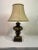 1990s Italian Wood Carved Lamp in Distressed Black Color For Sale - Image 12 of 12