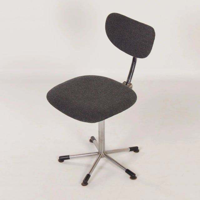 1960s Vintage Grey Desk Chair, 1960s For Sale - Image 5 of 12