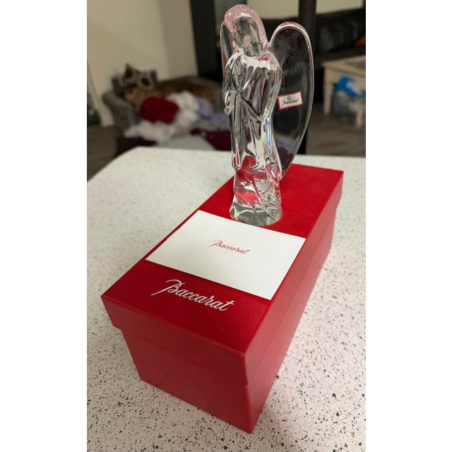 Glass Vintage Baccarat France Crystal Angel Figurine Nib For Sale - Image 7 of 8