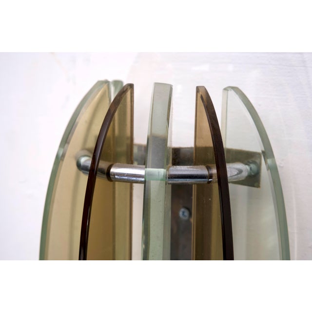 Thick Glass Sconces from Veca, Italy, 1960s, Set of 4 For Sale - Image 6 of 14