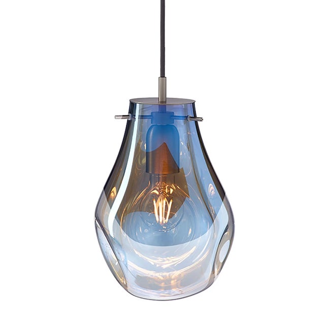 Design Plus Gallery presents the Small Soap Blue Pendant by Ota Svoboda for Bomma. The pendant captures the delicate...