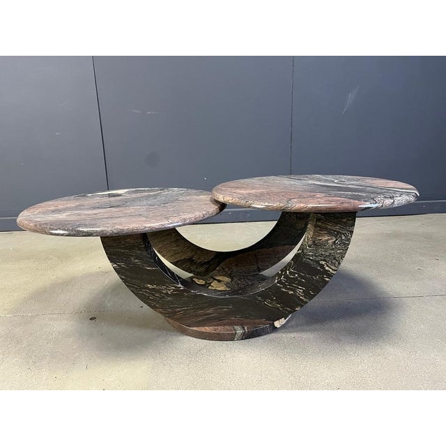 Vintage Marble 2-Tier Coffee Table, 1970s For Sale - Image 3 of 14