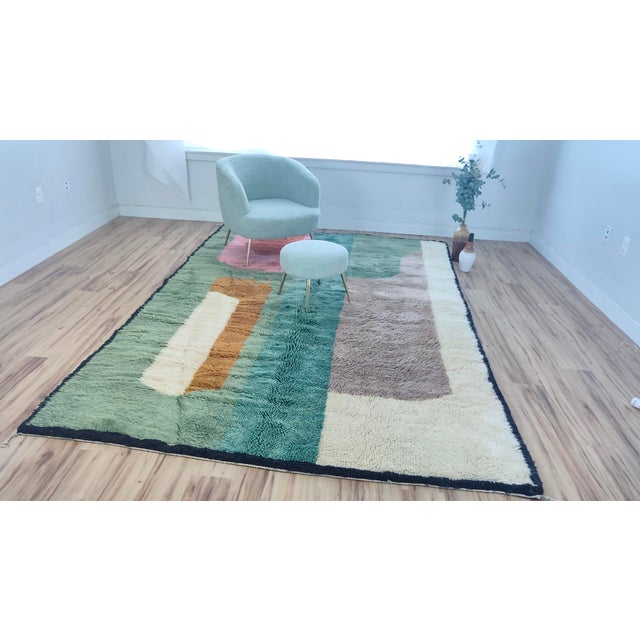 Handmade Moroccan Beni Mrirt Rug, Color Block Abstract, 10' X 6'8" For Sale - Image 14 of 15