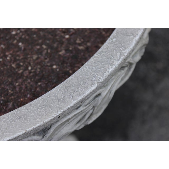 2000 - 2009 Cast Stone Floral Bird Bath For Sale - Image 5 of 15