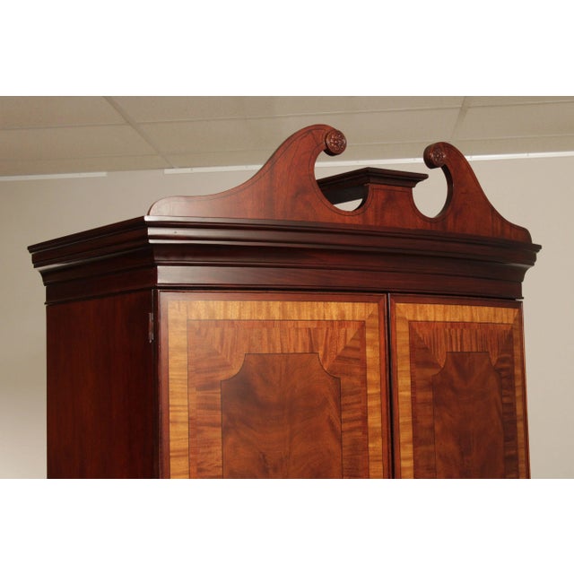Hickory White American Masterpiece Collection Mahogany Inlaid Armoire For Sale - Image 10 of 13