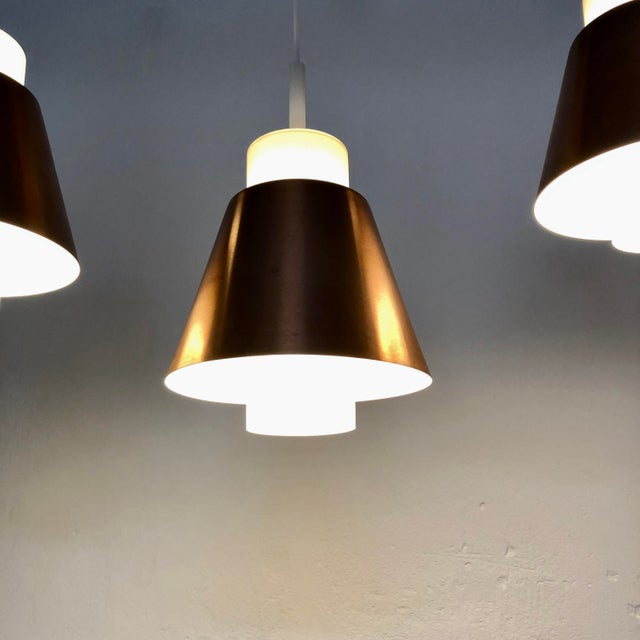 Glass and Copper P100 Pendant Lights by Staff, Set of 3 For Sale - Image 14 of 18
