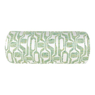 The House Of Scalamandré Telly Bolster Pillow In Leafgreen For Sale