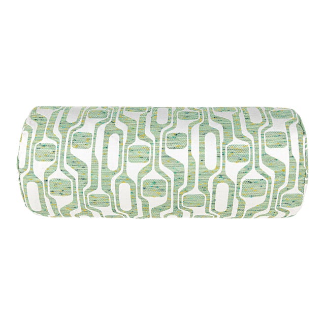 The House Of Scalamandré Telly Bolster Pillow In Leafgreen For Sale