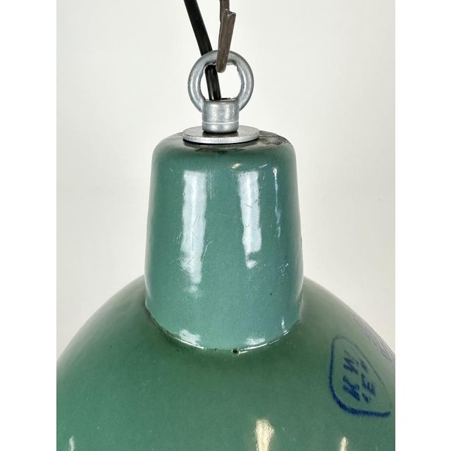 1960s Industrial Green Enamel Factory Lamp, 1960s For Sale - Image 5 of 16