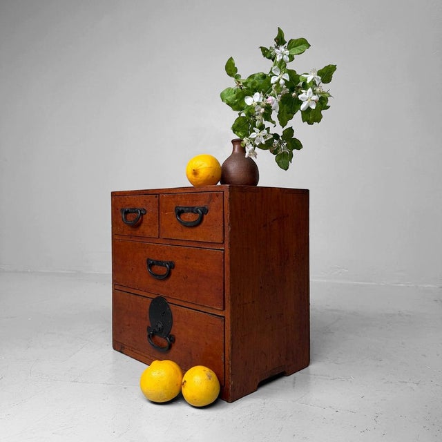 1930s Japanese 4-Drawer Cabinet, 1930s For Sale - Image 5 of 13
