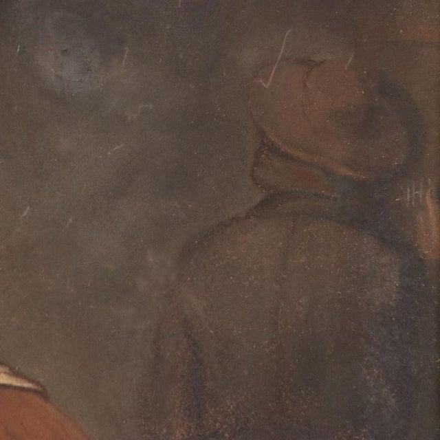 English School, The Chess Players, Pastel on Paper, Framed For Sale - Image 8 of 12