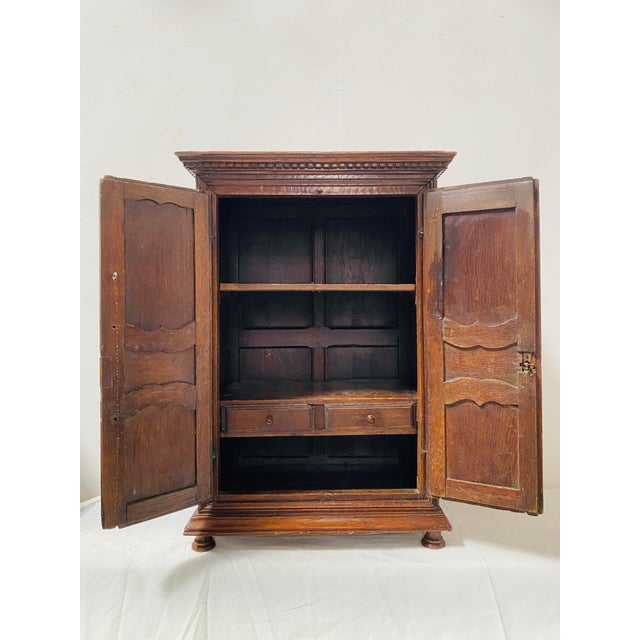 Antique Carved Oak Master Cabinet, 1800s For Sale - Image 5 of 12