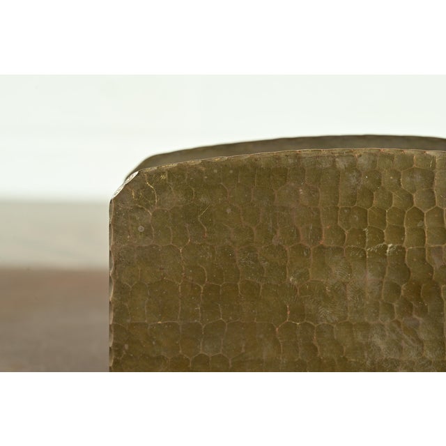 Roycroft Arts & Crafts Brass Finished Hammered Copper Letter Rack For Sale In South Bend - Image 6 of 12
