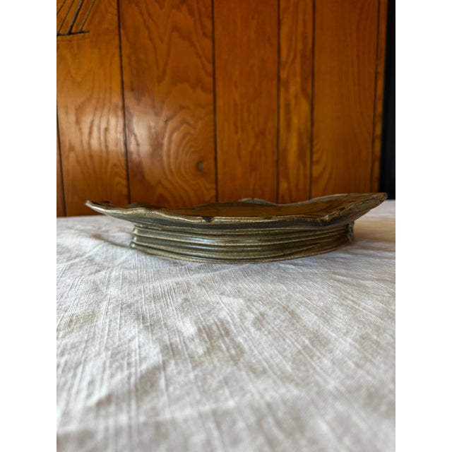 Mid-Century Modern Ceramic Pottery Signed M Allen For Sale - Image 3 of 4