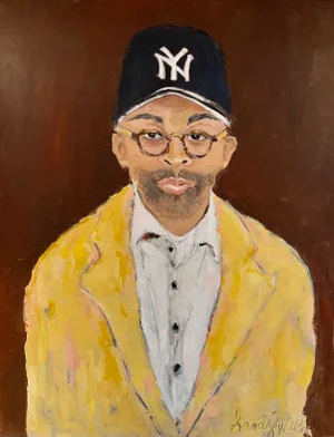 "Spike" Contemporary Original Expressionist Portrait Painting by Sandy Welch