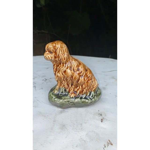 1900 - 1909 French Majolica Money or Coin Bank Dog Circa 1900 For Sale - Image 5 of 6