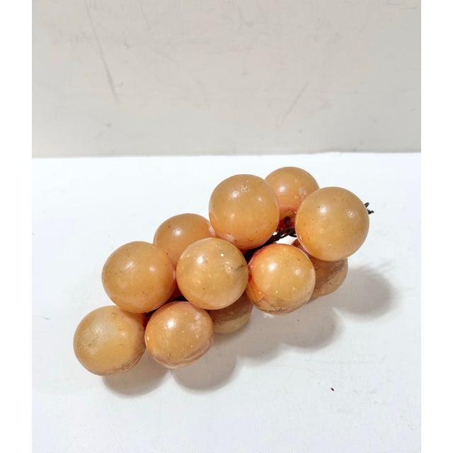 Vintage Blush Pink and Golden Alabaster Grape Clusters – A Pair For Sale - Image 10 of 10