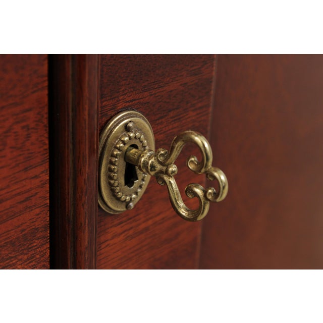 Baker Vintage Mahogany Bow Front China Cabinet For Sale - Image 11 of 16